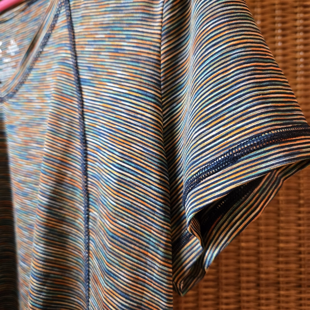 Xersion Vibrant Striped Short Sleeve Tee